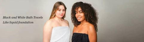 3 Usage Examples of Black and White Bath Towels Made in USA