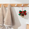 DIY an Absorbent Christmas Tea Towel | Decorate with Small Ornaments