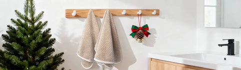 DIY an Absorbent Christmas Tea Towel | Decorate with Small Ornaments