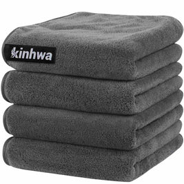 100% Microfiber Velvet Hand Towel for Bathroom, Soft & Absorbent, 380gsm