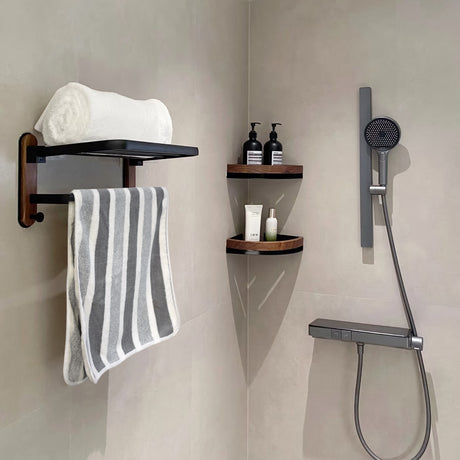 16X30In 380GSM Gray and White Striped Hand Towels for Bathroom