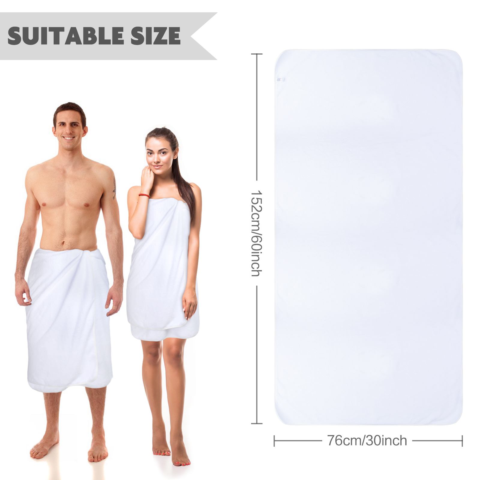 KinHwa Microfiber Velvet Oversized Bath Towel - Thumbnail 5