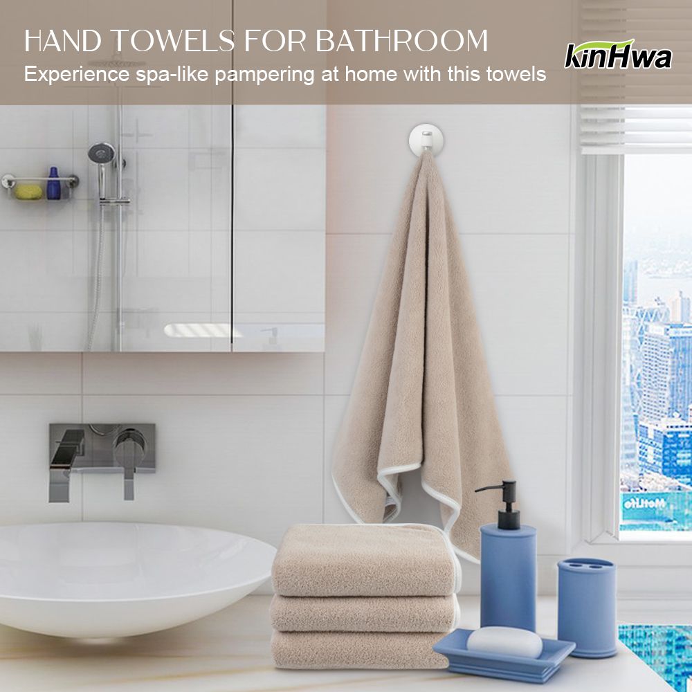 KinHwa Plush Personalized Hand Towel for Bathroom