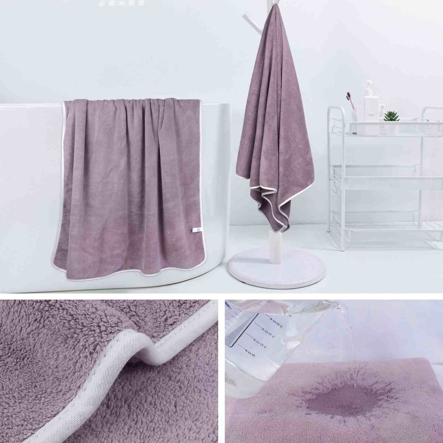 30x60Inch 380gsm 100% Microfiber Velvet Oversized Bath Towels on Sale