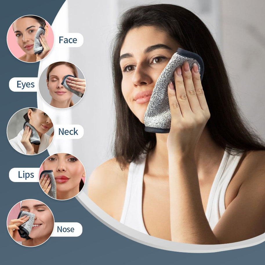 5.9x5.9in No Odor Makeup Remover Towels | Washable Microfiber Make-Up Pads