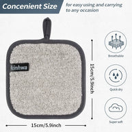 5.9x5.9in No Odor Makeup Remover Towels | Washable Microfiber Make-Up Pads