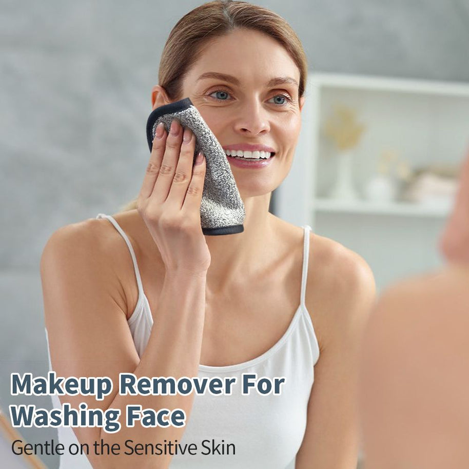 5.9x5.9in No Odor Makeup Remover Towels | Washable Microfiber Make-Up Pads