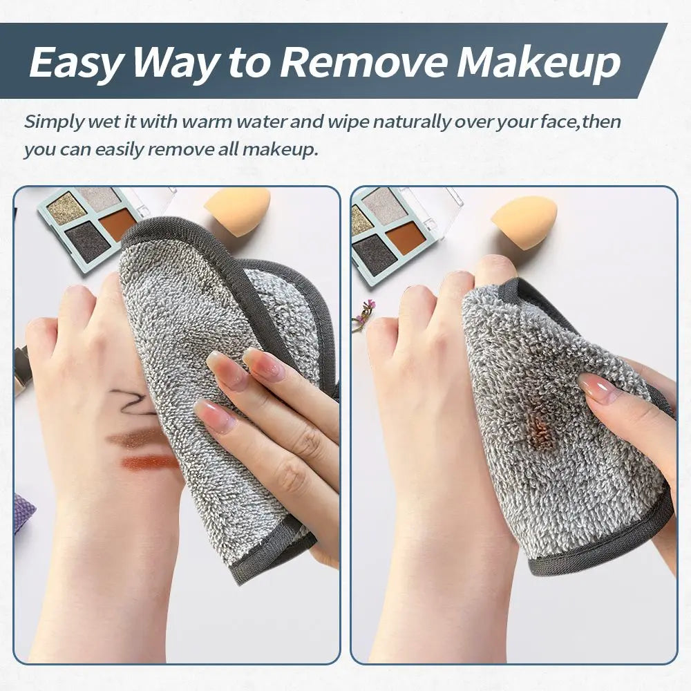 5.9x5.9in No Odor Makeup Remover Towels | Washable Microfiber Make-Up Pads