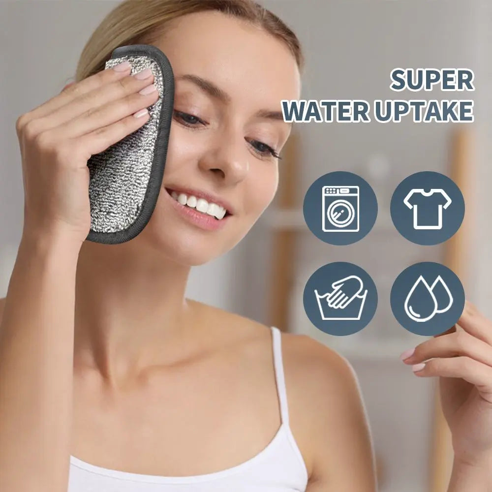 5.9x5.9in No Odor Makeup Remover Towels | Washable Microfiber Make-Up Pads