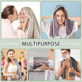 100% Microfiber Velvet Hand Towel for Bathroom, Soft & Absorbent, 380gsm