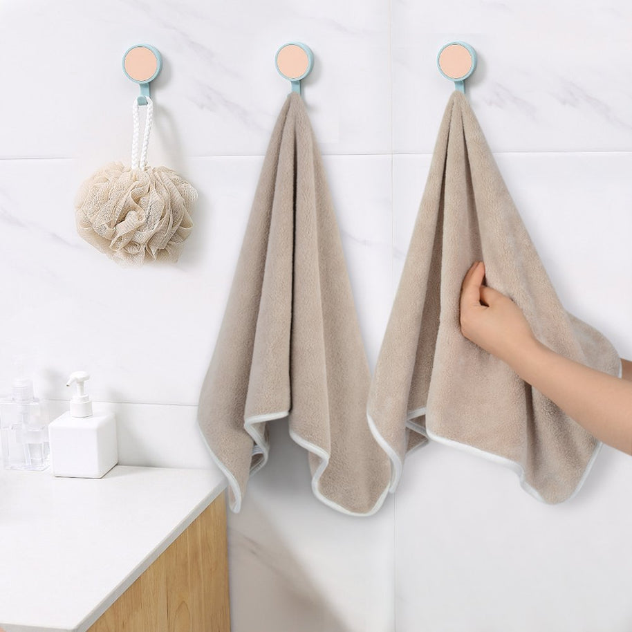 100% Microfiber Velvet Hand Towel for Bathroom, Soft & Absorbent, 380gsm