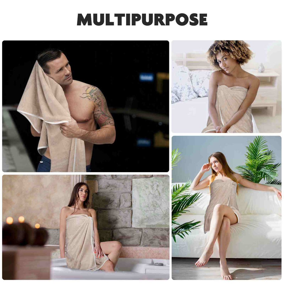 30x60Inch 380gsm 100% Microfiber Velvet Oversized Bath Towels on Sale