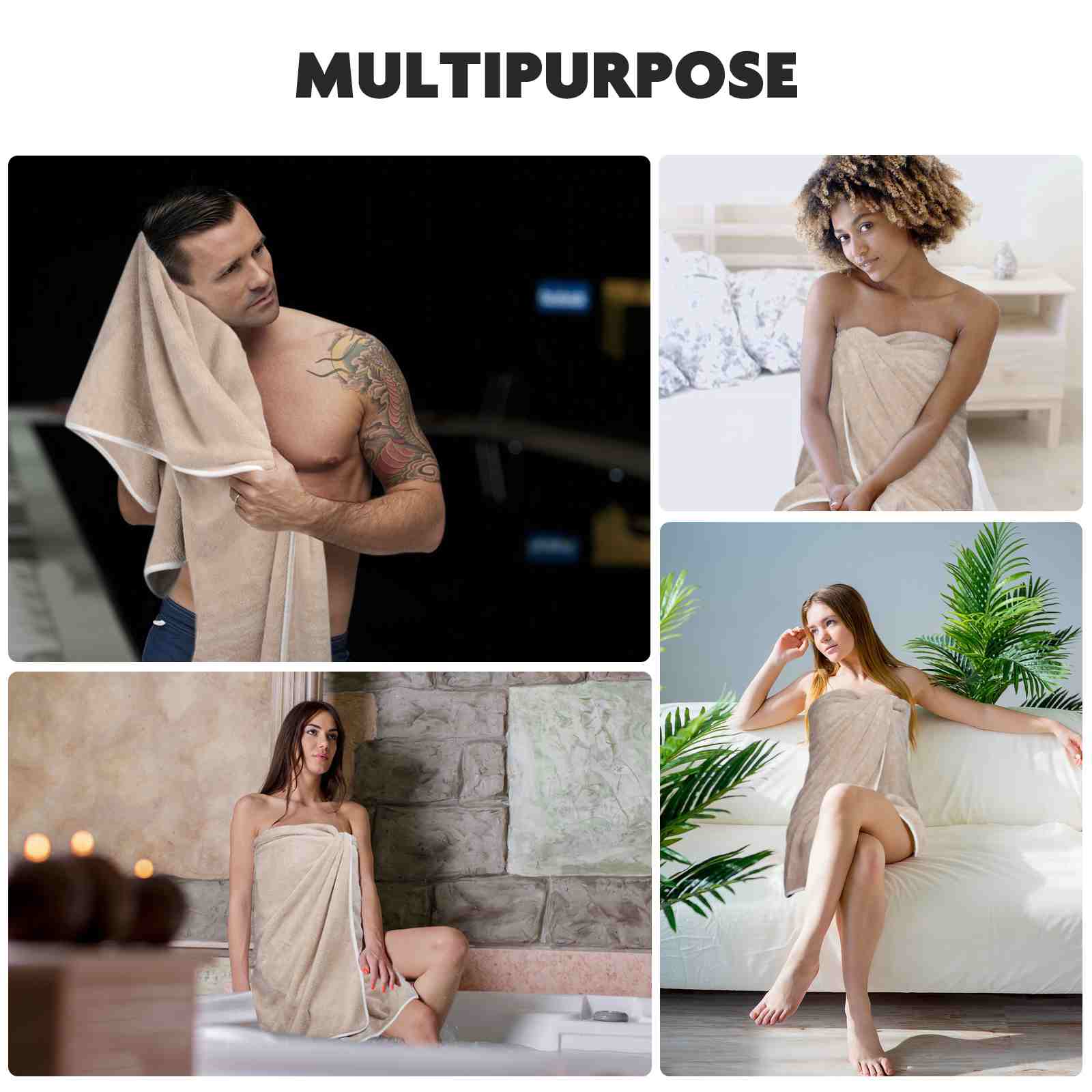 30x60Inch 380gsm 100% Microfiber Velvet Oversized Bath Towels on Sale