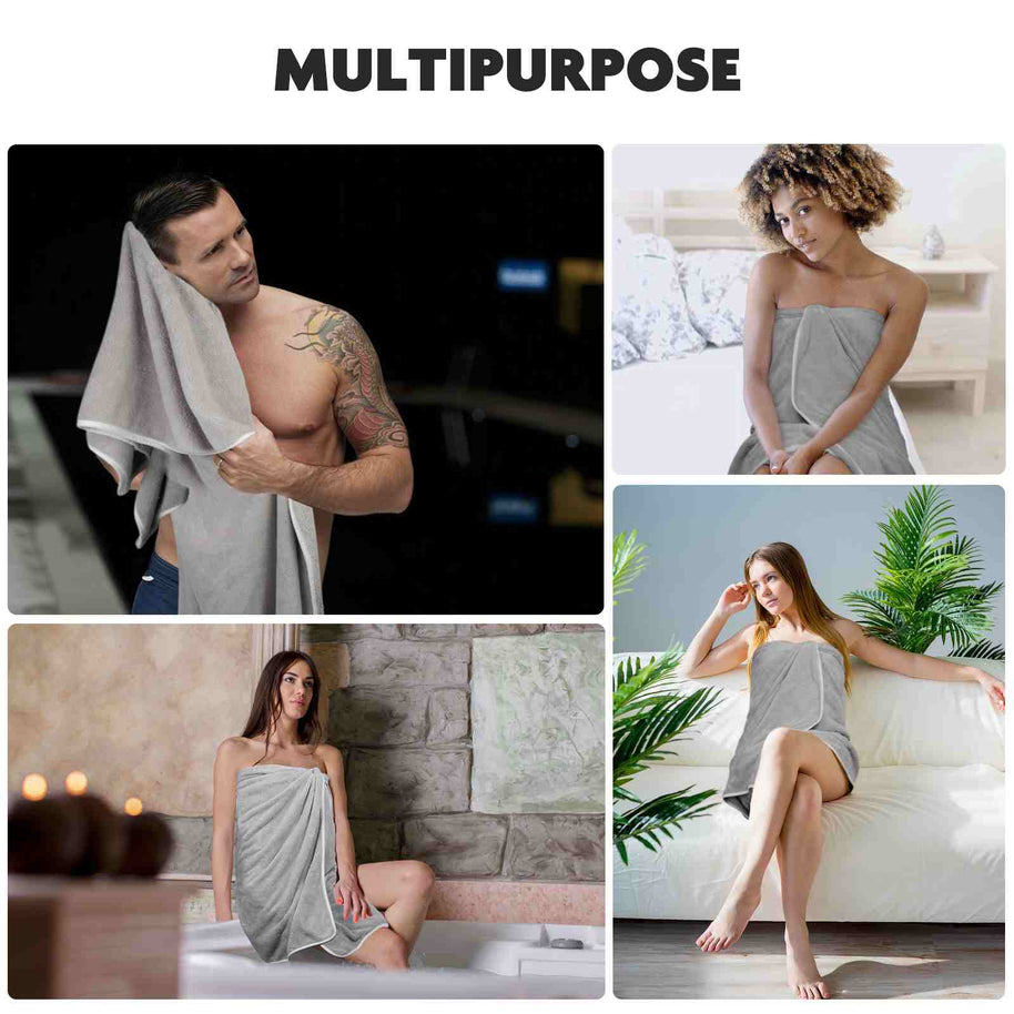 30x60Inch 380gsm 100% Microfiber Velvet Oversized Bath Towels on Sale