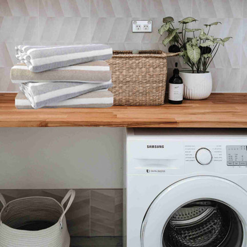 Can_You_Wash_Striped Microfiber_Towels_With_normal Clothes in washing machine-- Kinhwa  Expert Advice