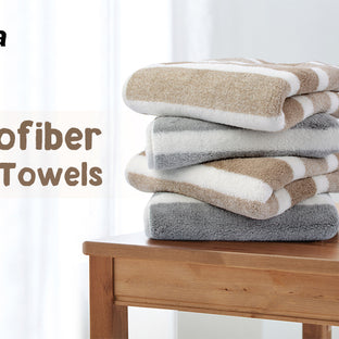 KinHwa Warp-Knit Microfiber Hair Towels Wraps | Terry Cloth