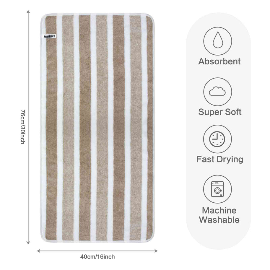 KinHwa Warp-Knit Microfiber Hair Towels Wraps | Terry Cloth