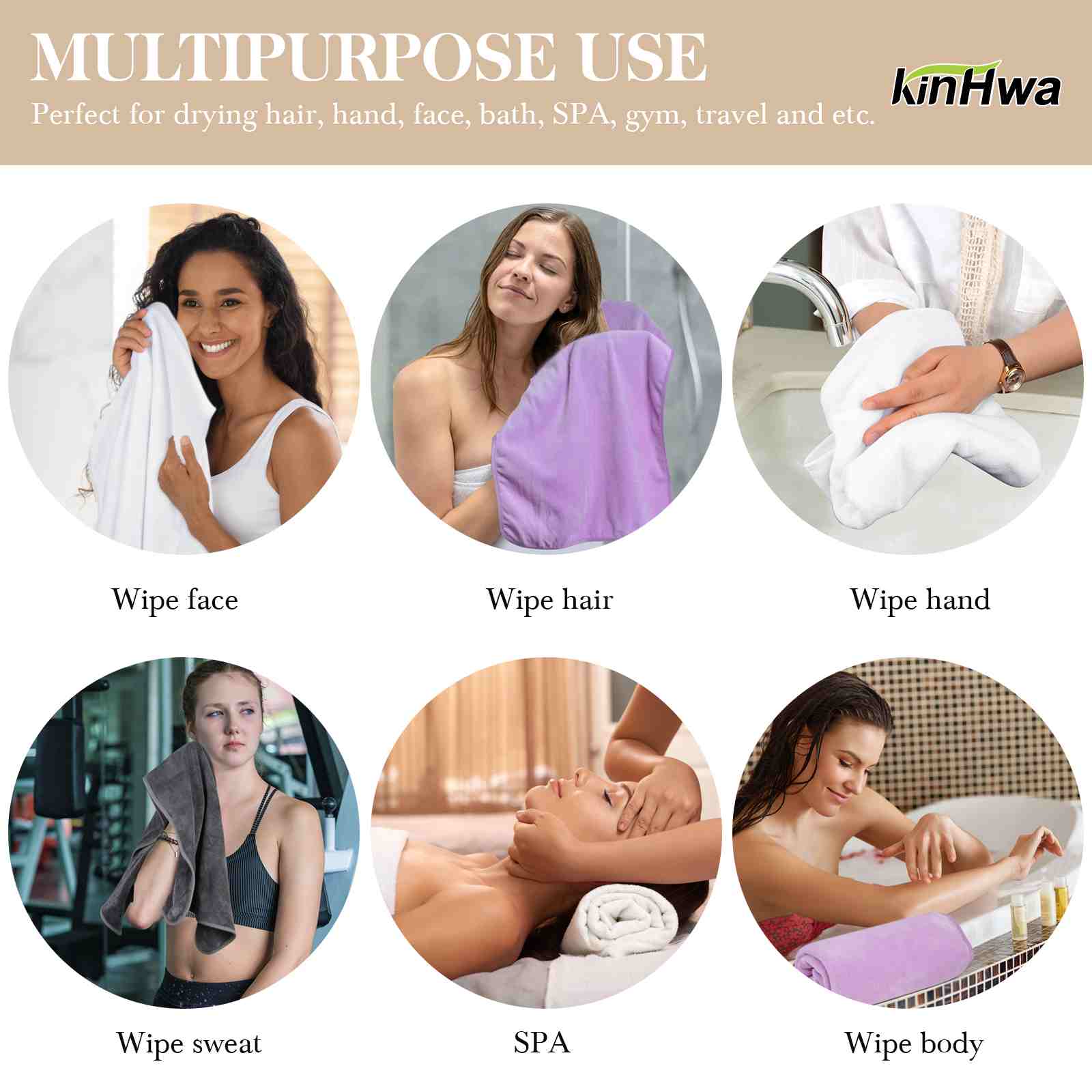 KinHwa Reusable Face Cloth Towel for Guests