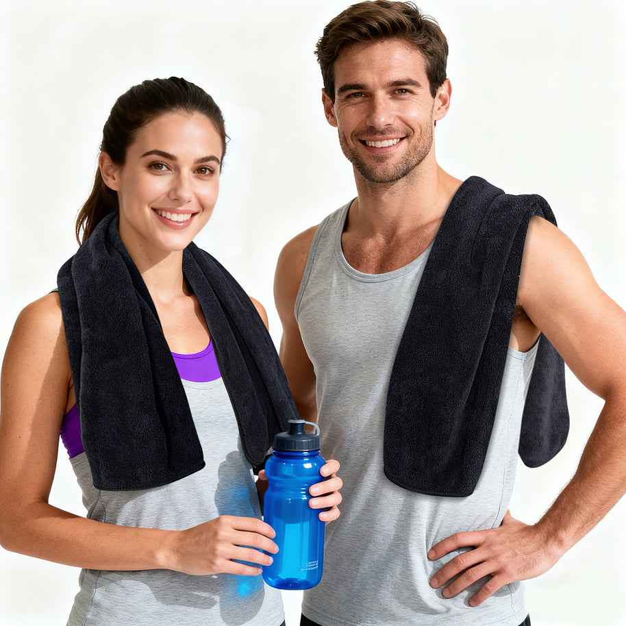 16x30In 100% Microfiber Velvet Hand Towel for Bathroom | Soft Shaving Towel