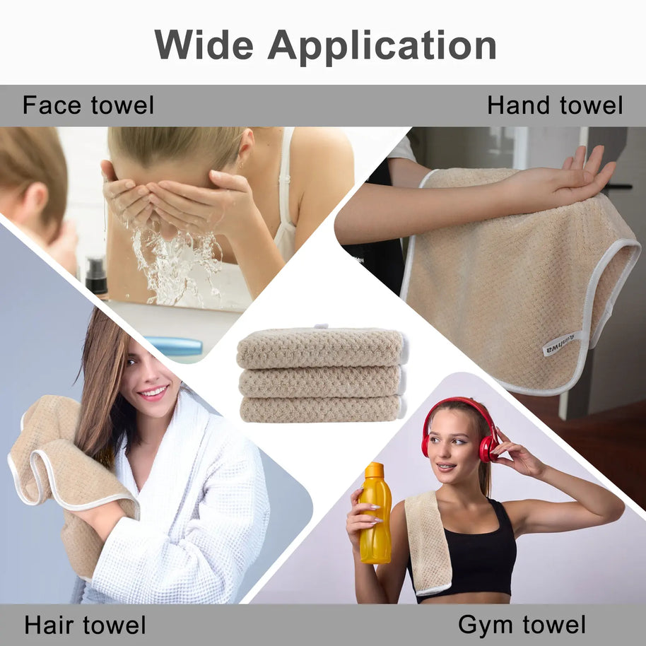 KinHwa Plush Workout Towels for Workout 12x20 Inch