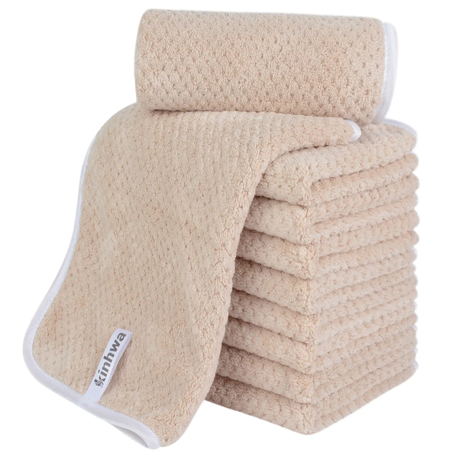 KinHwa Plush Workout Towels for Workout 12x20 Inch